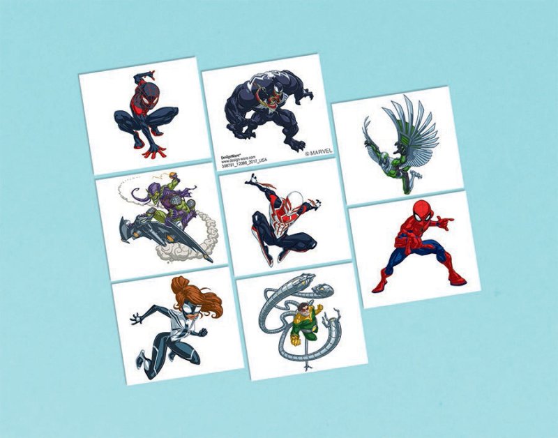 Spiderman Multiverse temporary tattoo